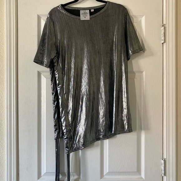 Cheap Monday Silver Drawstring Tie Top - Picture 4 of 5